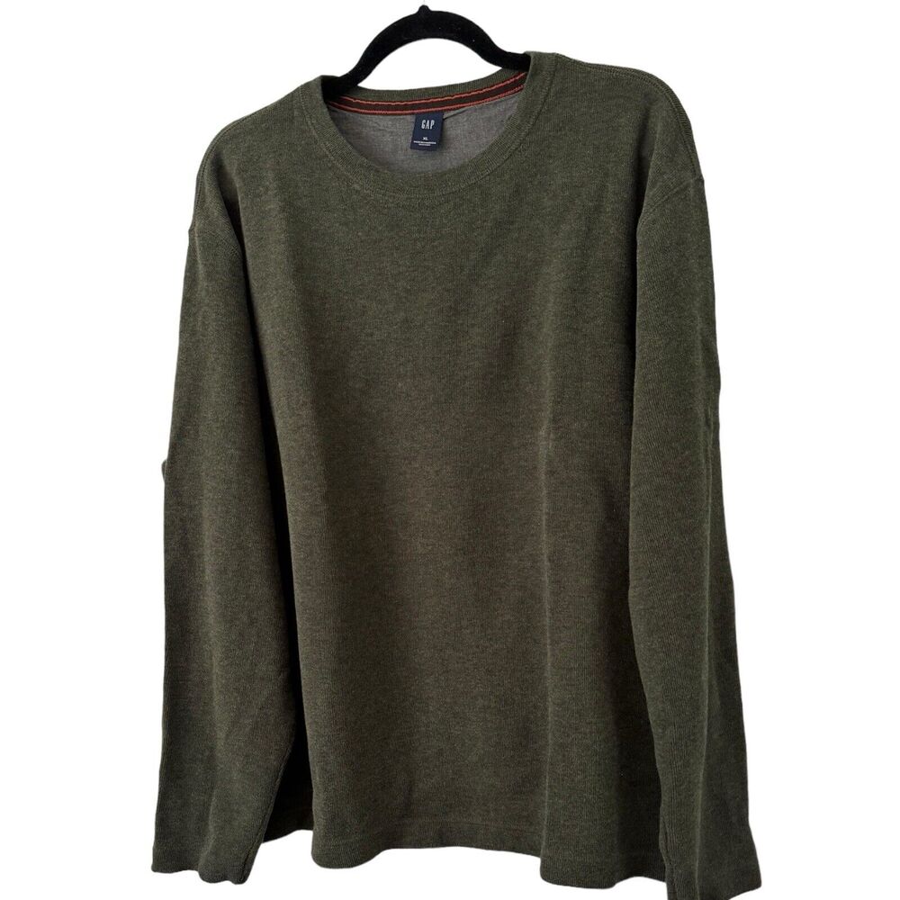 Gap Moss Green Classic Crewneck Cotton Pullover Sweater Men’s Size XL